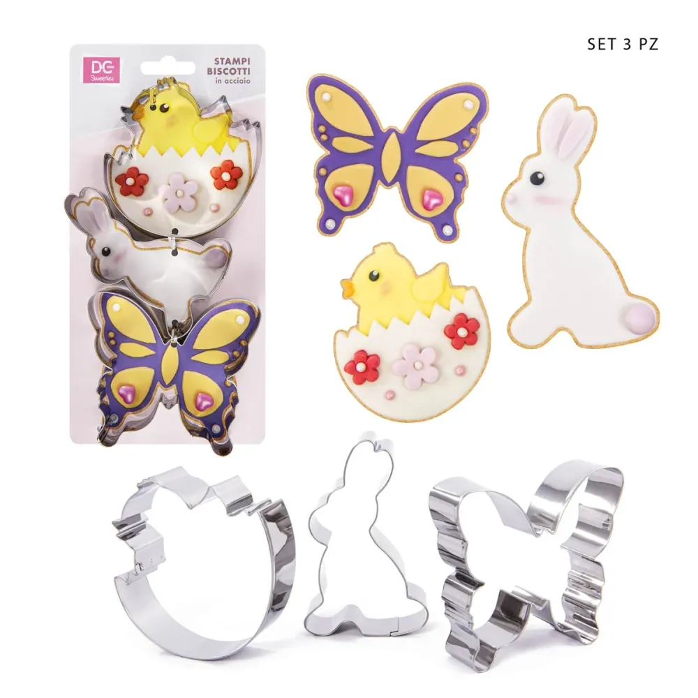 Dc Stampo Dolci Acciaio Pasquali 3Pz