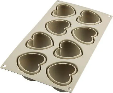 Stampo dolci Silikomart 26186130065 Cuoricini 8 forme