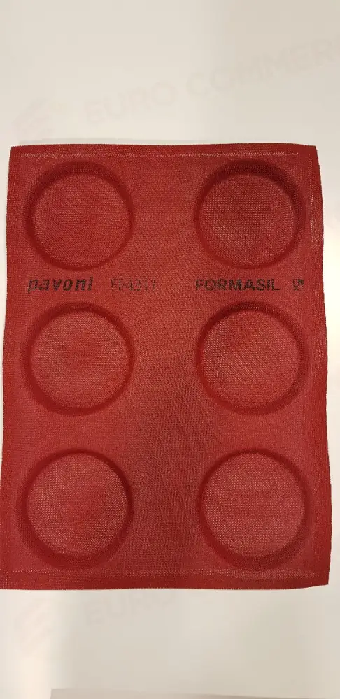 STAMPO MICROFORATO FORMASIL 400 X 300 MM FORME TONDE - 6 IMPRONTE Ø SUP. 100 MM, Ø INF. 90 MM X H 20 MM, VOL. 140 ML - FF4...