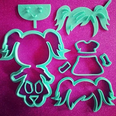 Stampo per biscotti forma di Bambina scomponibile (10 pz)