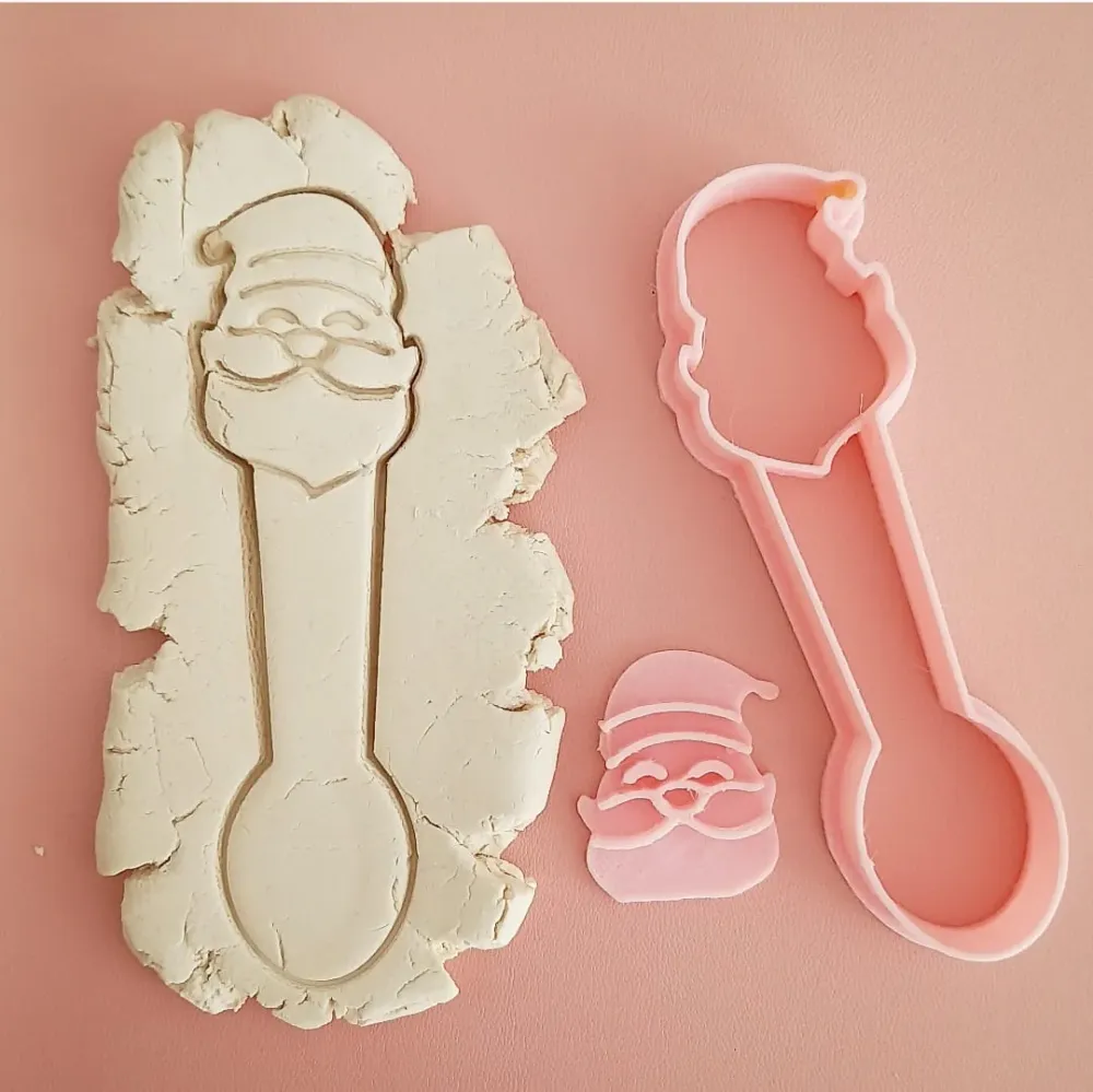 Stampo per biscotti forma di Cucchiaino Babbo Natale
