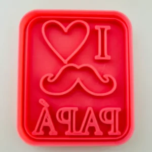 Stampo per biscotti forma di I love Papà (2 pz)