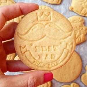 Stampo per biscotti forma di Timbro Miglior Papà (Best Dad)