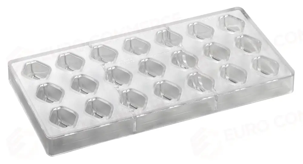 STAMPO PER PRALINE BONBONS BACHOUR MM 275X135, 21 PEZZI 33 X 27 X 17 H - VOL. 10 GR - PC61FR - PAVONI ITALIA