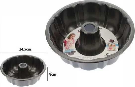 Stampo Teglia Tortiera Per Dolce Torta Ciambella Antiaderente Tondo 24,5cm 59949