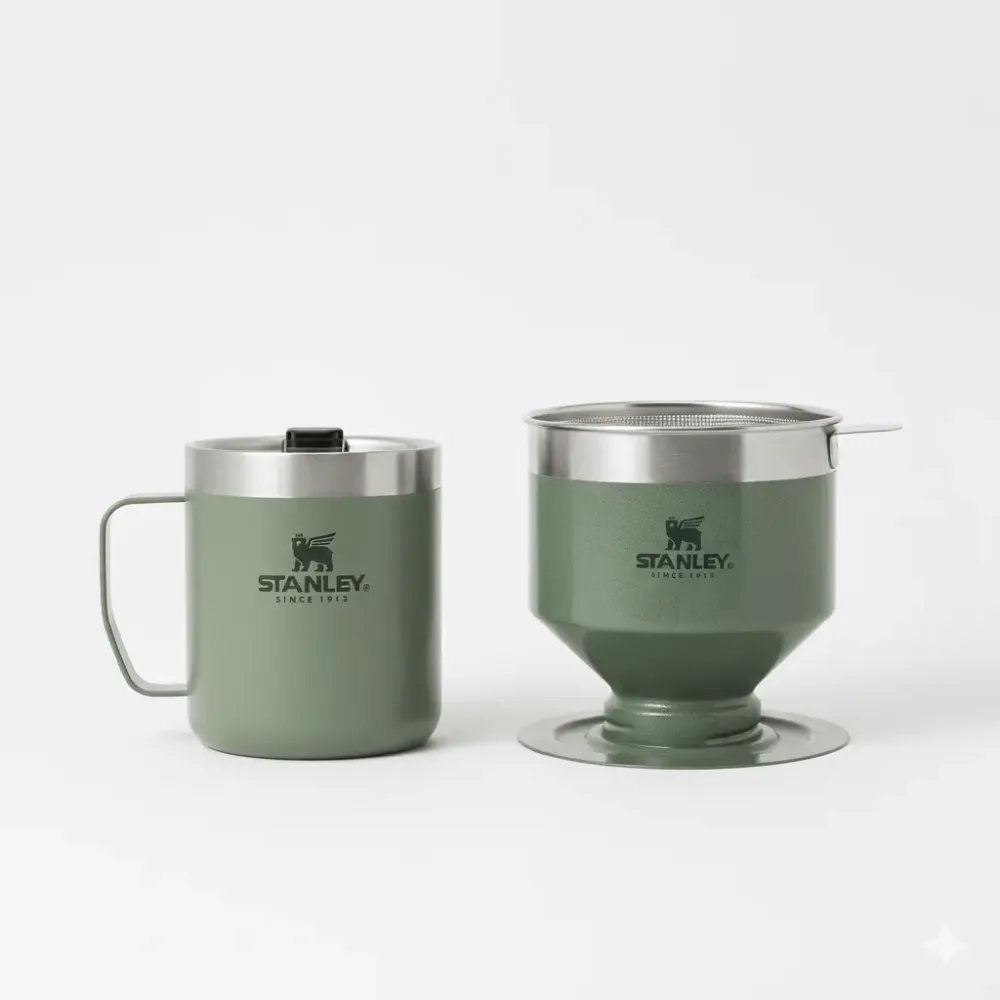 Stanley Hammertone set di caffettiera verde e tazza