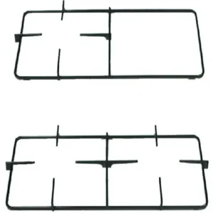STAR KIT 2 GRILGIE PER 3 FUOCHI + PIASTRA MM 444 x 209 COLORE NERO P 5550/1