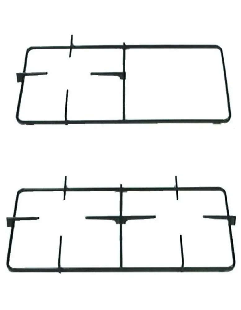 STAR KIT 2 GRILGIE PER 3 FUOCHI + PIASTRA MM 444 x 209 COLORE NERO P 5550/1