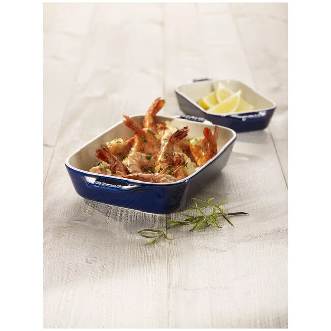 Staub Pirofila Rettangolare 27x20 cm Ceramica Blu