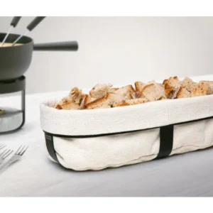 STÖCKLI cestino per il pane Pilatus 32,7x13,6x9,5 cm acciaio/cotone