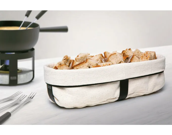 STÖCKLI cestino per il pane Pilatus 32,7x13,6x9,5 cm acciaio/cotone