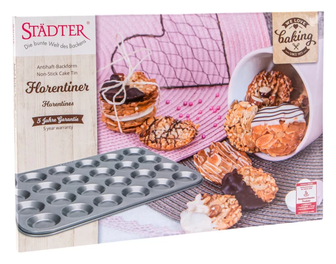 STÄDTER teglia Fiorentina 38x26 cm 24 pezzi argento We love Baking