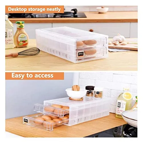 Contenitore per uova Tipo cassetto Contenitore per uova Contenitore per uova doppio strato, Porta uova, Contenitore per uo...