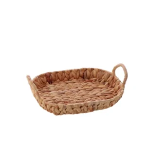 Svuotatasche jungle rattan intrecciato naturale, con maniglie forma ovale - 31x22,5x9,5cm - Star