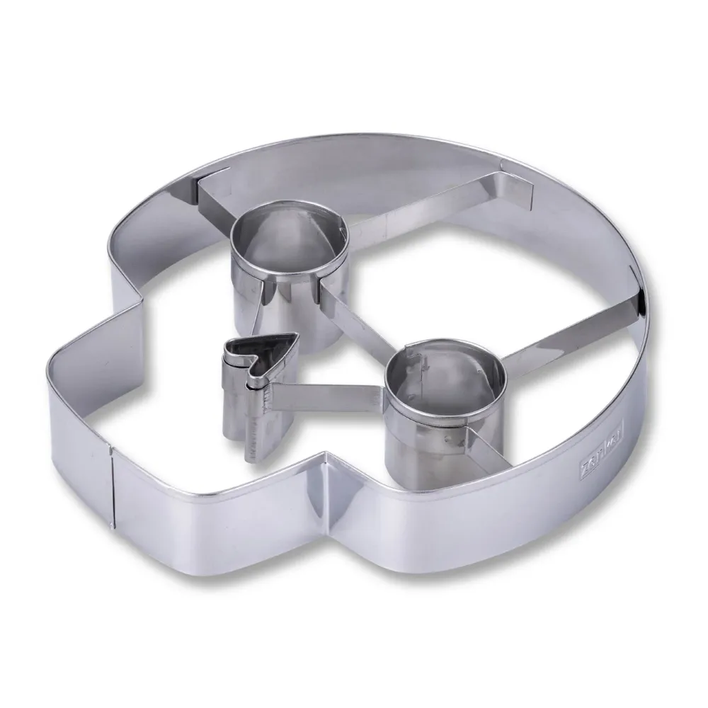 Tagliabiscotto Teschio di Halloween, acciaio Inox, 15x17 cm, Zenker