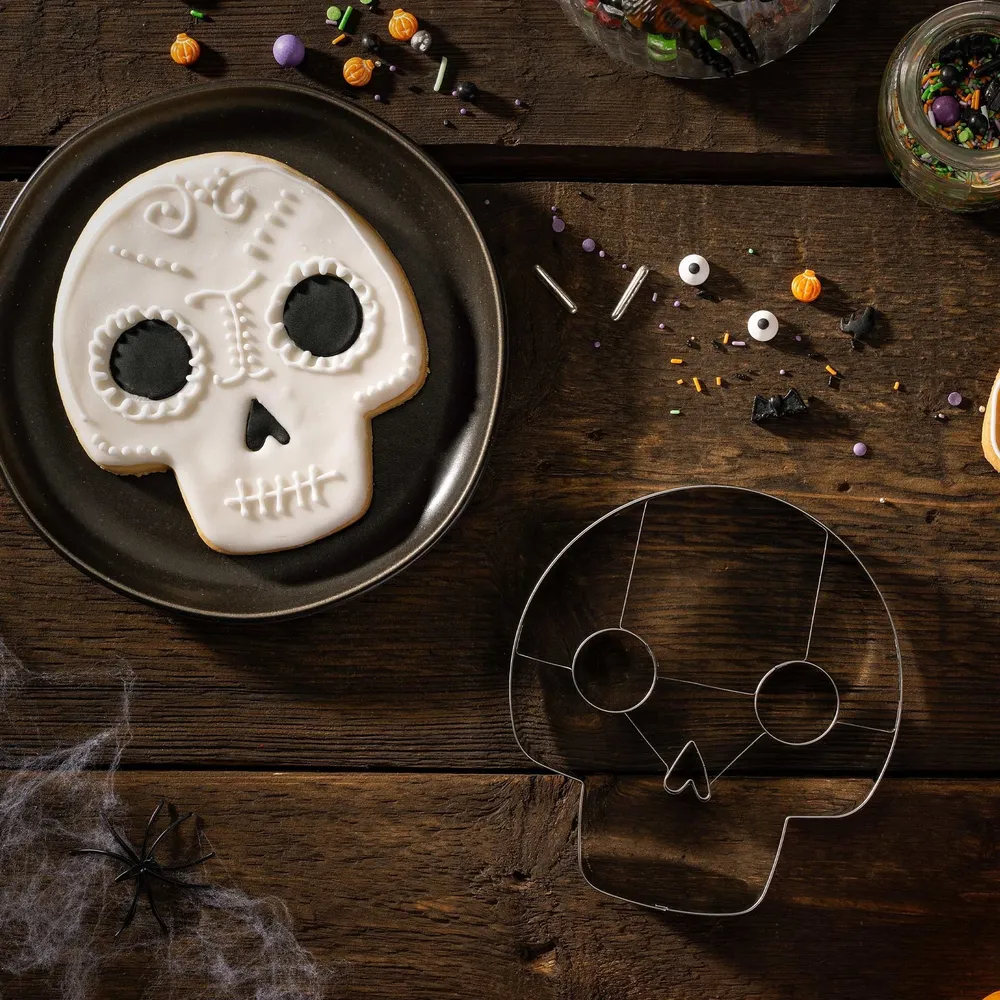 Tagliabiscotto Teschio di Halloween, acciaio Inox, 15x17 cm, Zenker