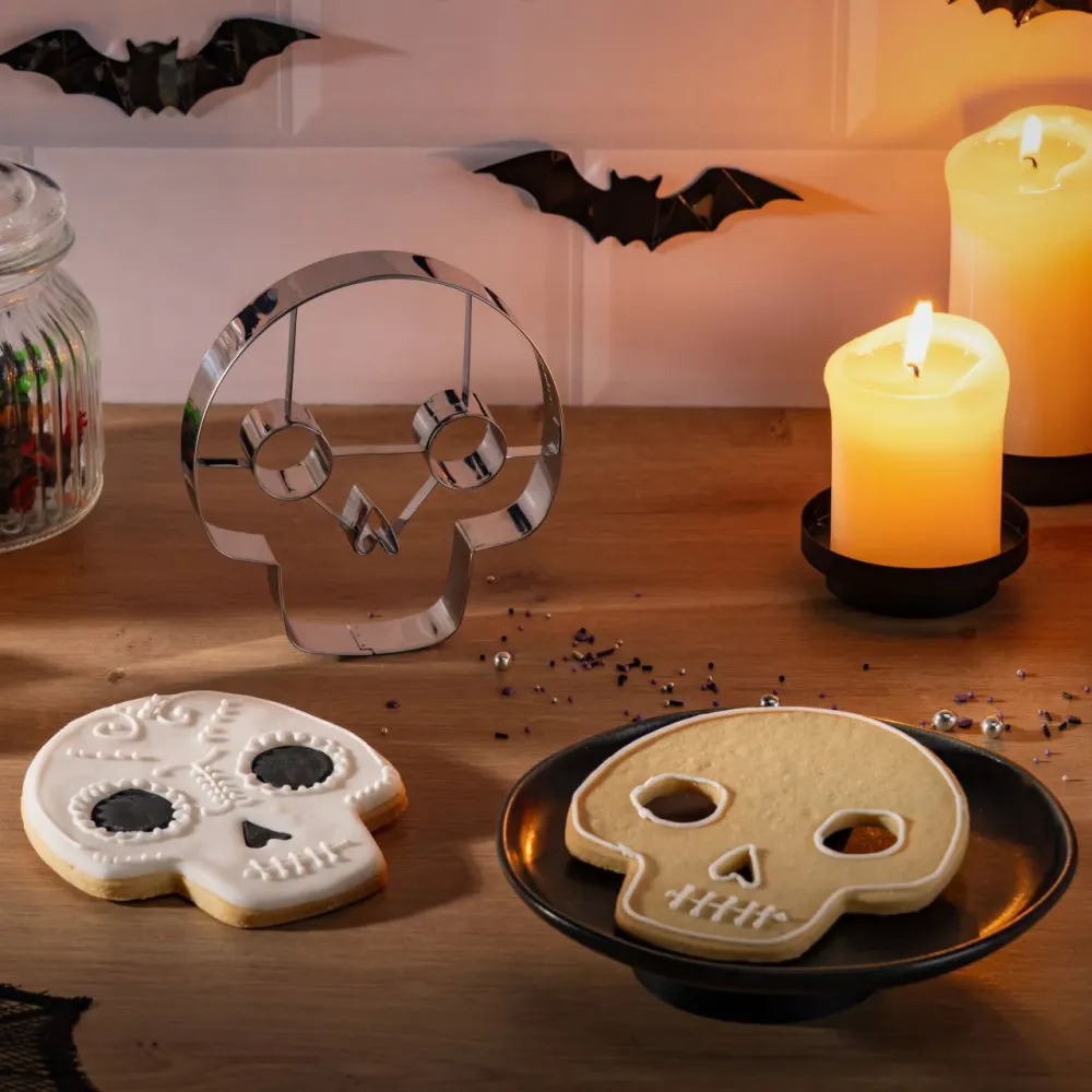 Tagliabiscotto Teschio di Halloween, acciaio Inox, 15x17 cm, Zenker