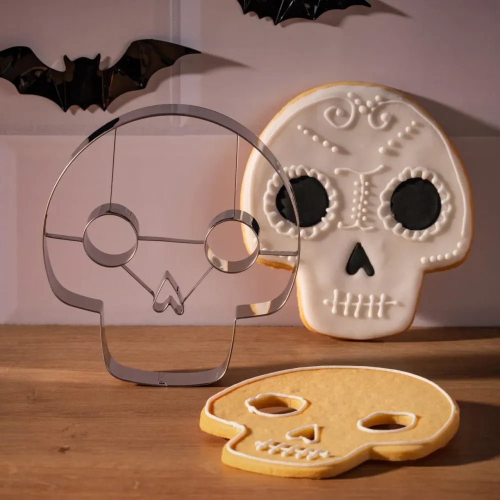 Tagliabiscotto Teschio di Halloween, acciaio Inox, 15x17 cm, Zenker