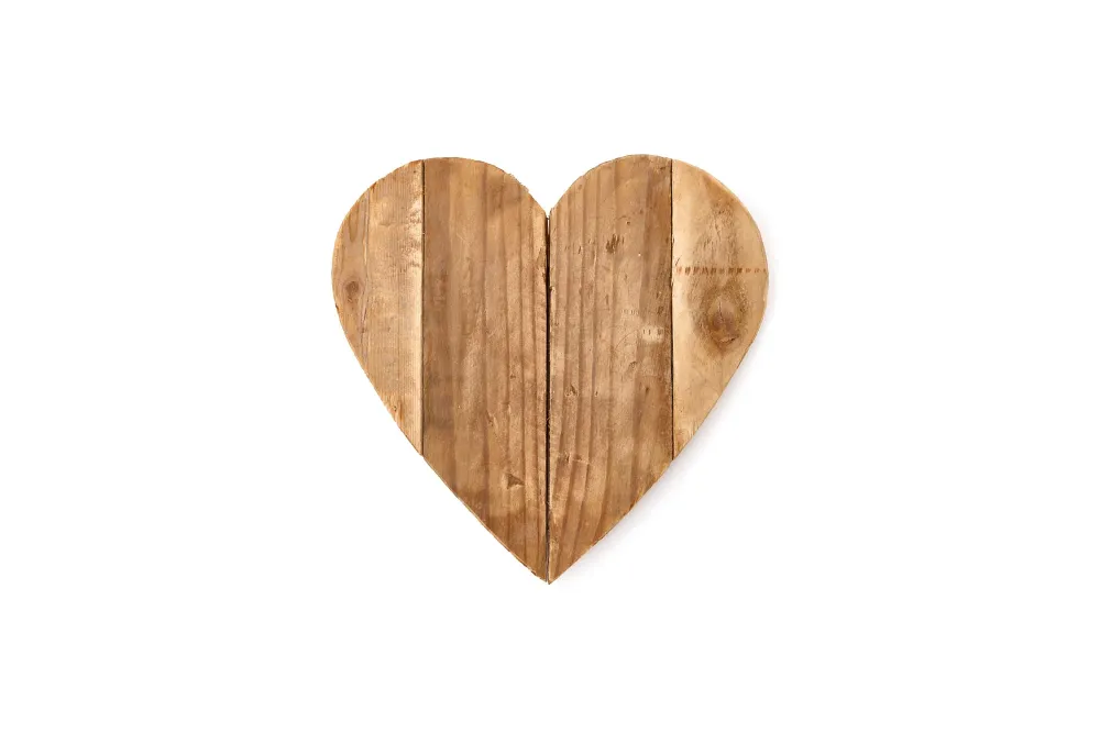 Tagliere cuore legno riciclato grande