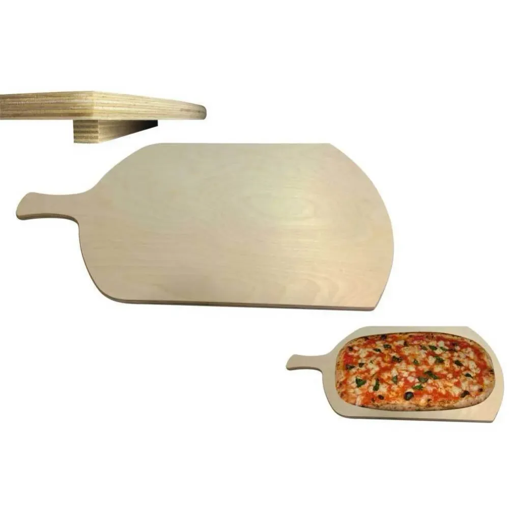Tagliere Per Pizza Metro Teglia Vassoio Legno Rettangolare Con Manico 82x37cm