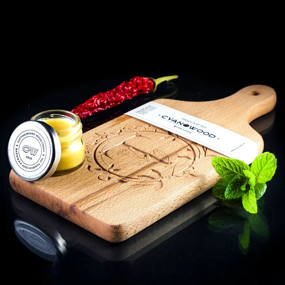 Tagliere per salumi legno di faggio - Monogramma inciso
