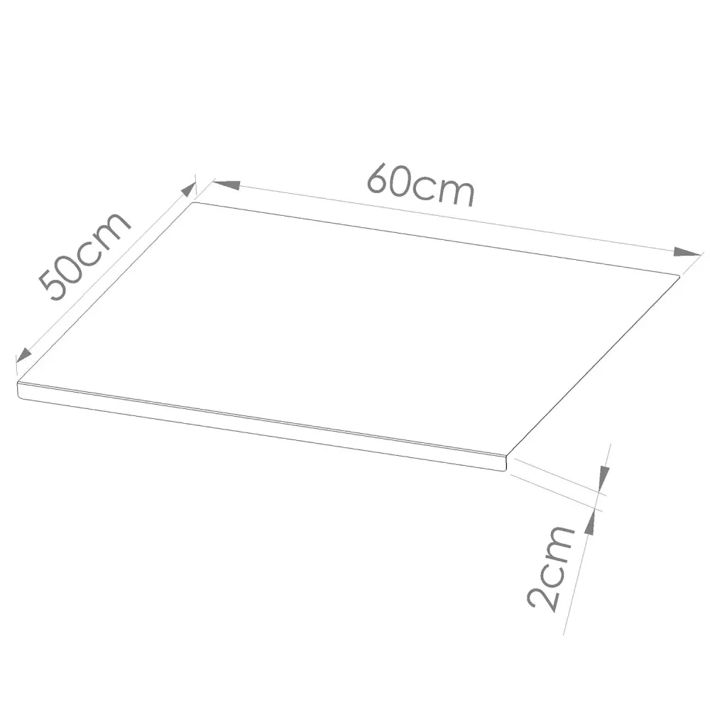 Tagliere Spianatoia per Alimenti Professionale 60x50 AISI 304