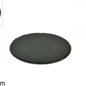Tagliere Vassoio Piatto Tondo Pietra Ardesia Grigia Dimensioni 20 Cm Portata