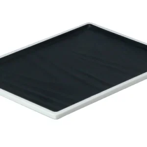 Taiji Vassoio Rettangolare Cm.30x22 Avorio/nero Melamina