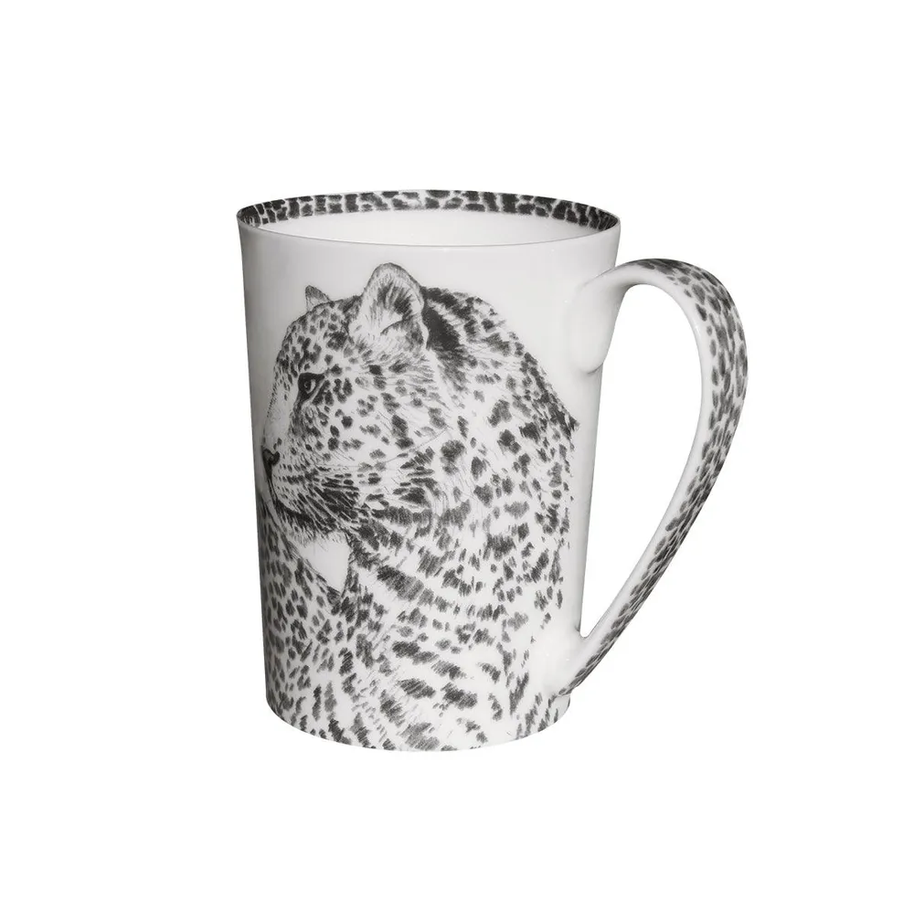 Taitù tazza mug con coperchio leopardo Wild Spirit porcellana fine bona china 12-1-4-