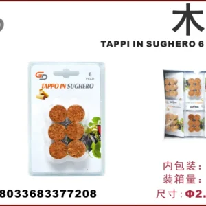 TAPPI SUGHERO 2,0CM 6 PEZZI 1/12PZ. CT240