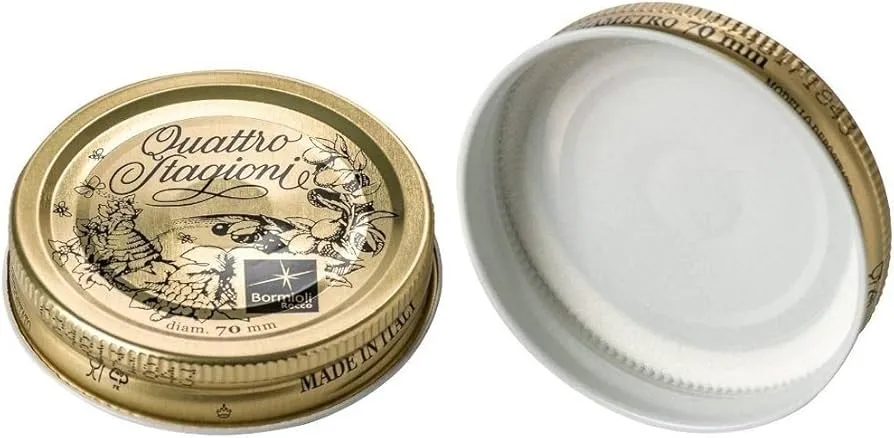 Tappo Per Vaso Ermetico Vetro 'Quattro Stagioni' Ø Mm 86 - Per Vasi Da Ml 700/1000 -Cf Da 2 Pz - Bormioli