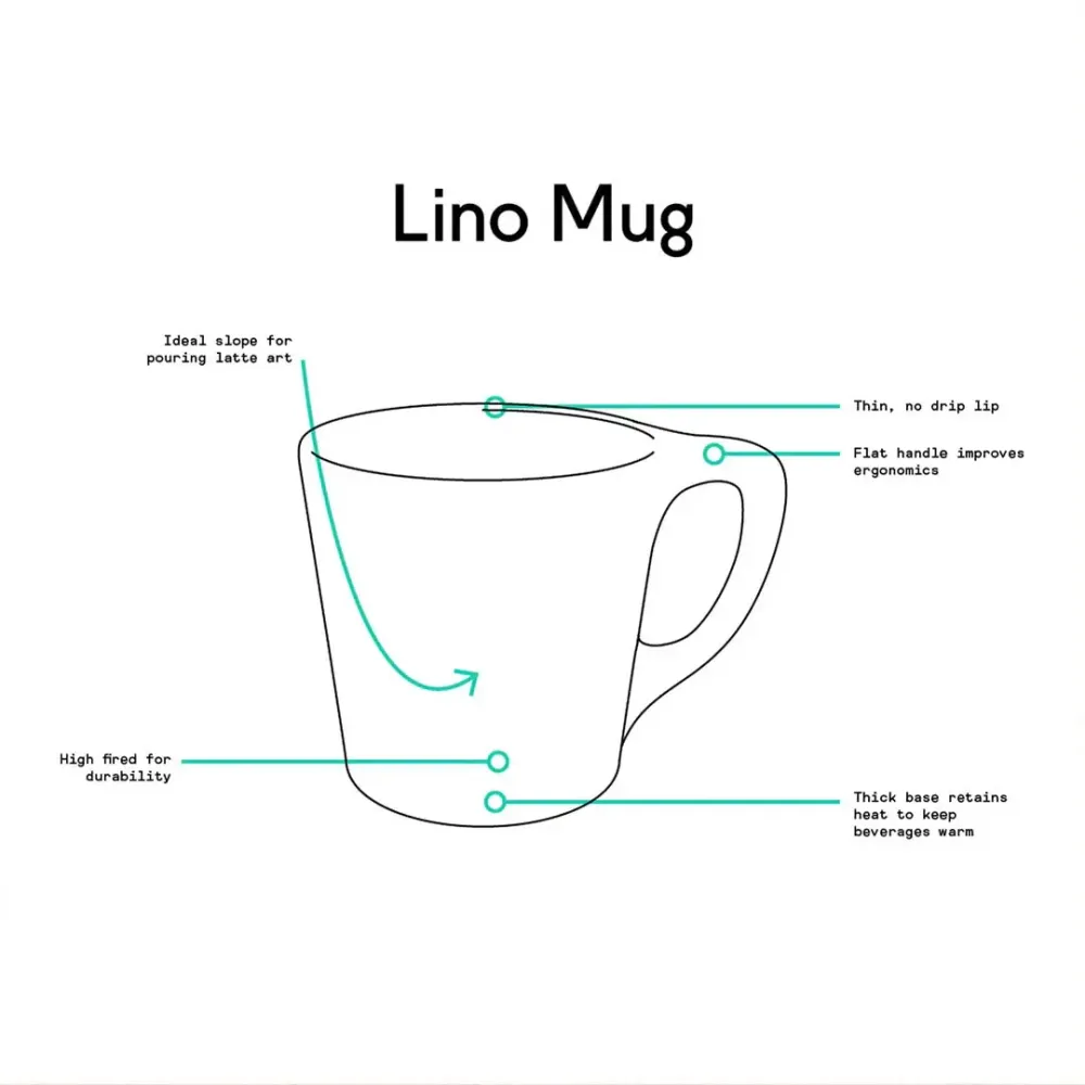 Tazza da caffè Lino 300ml - Bianco