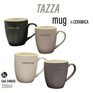 Tazza colazione mug con manichetto colori assortiti 460 ml