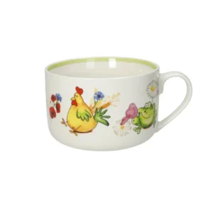 TAZZA COLAZIONE PORCELLANA " 4 STAGIONI" CM. 12,5 X 9 H