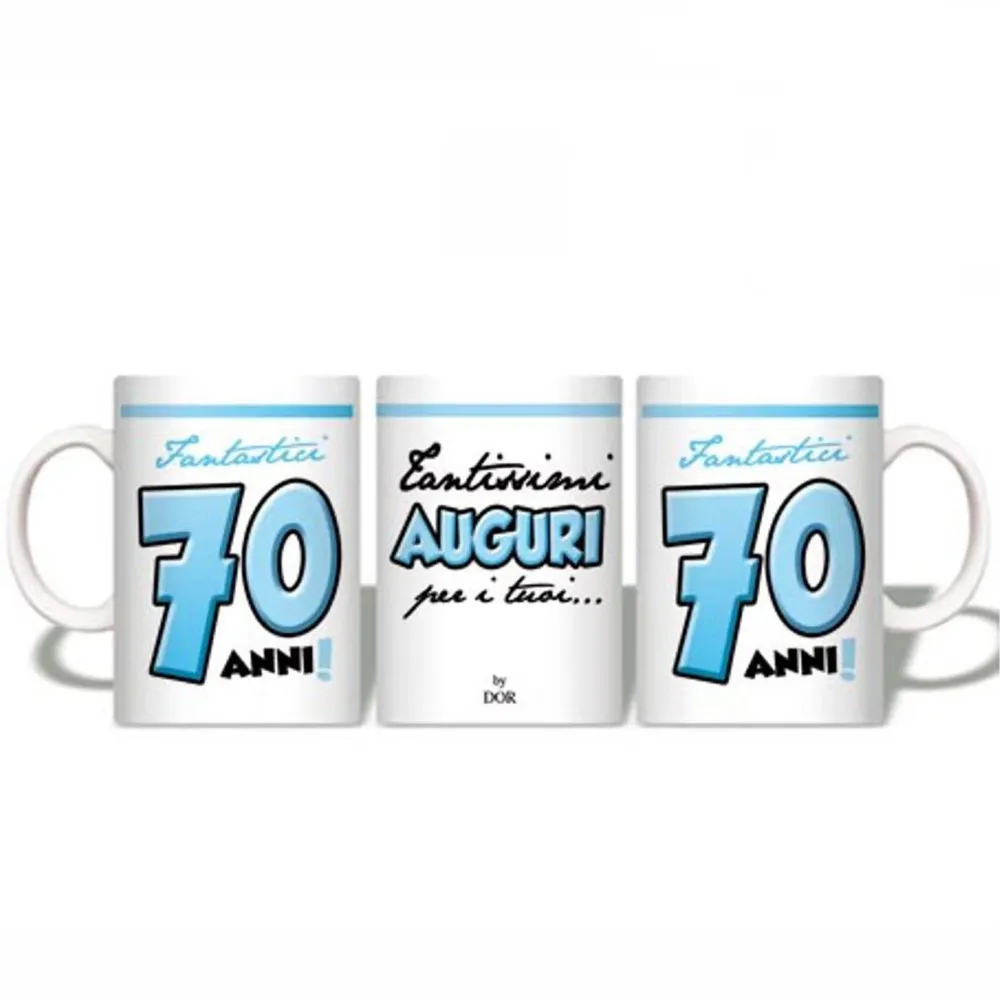Tazza Compleanno "tantissimi Auguri Per I Tuoi 70 Anni" Idea Regalo Per 70 Anni Tazza Da Caffè E Tè