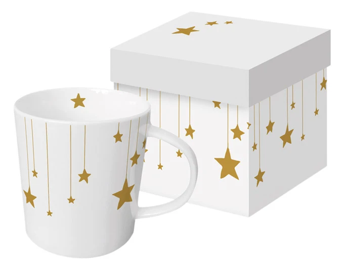 Tazza con manico PPD Tazza Trend GB Stars su tela bianca