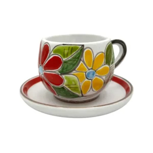 Tazza con piattino - Margherite