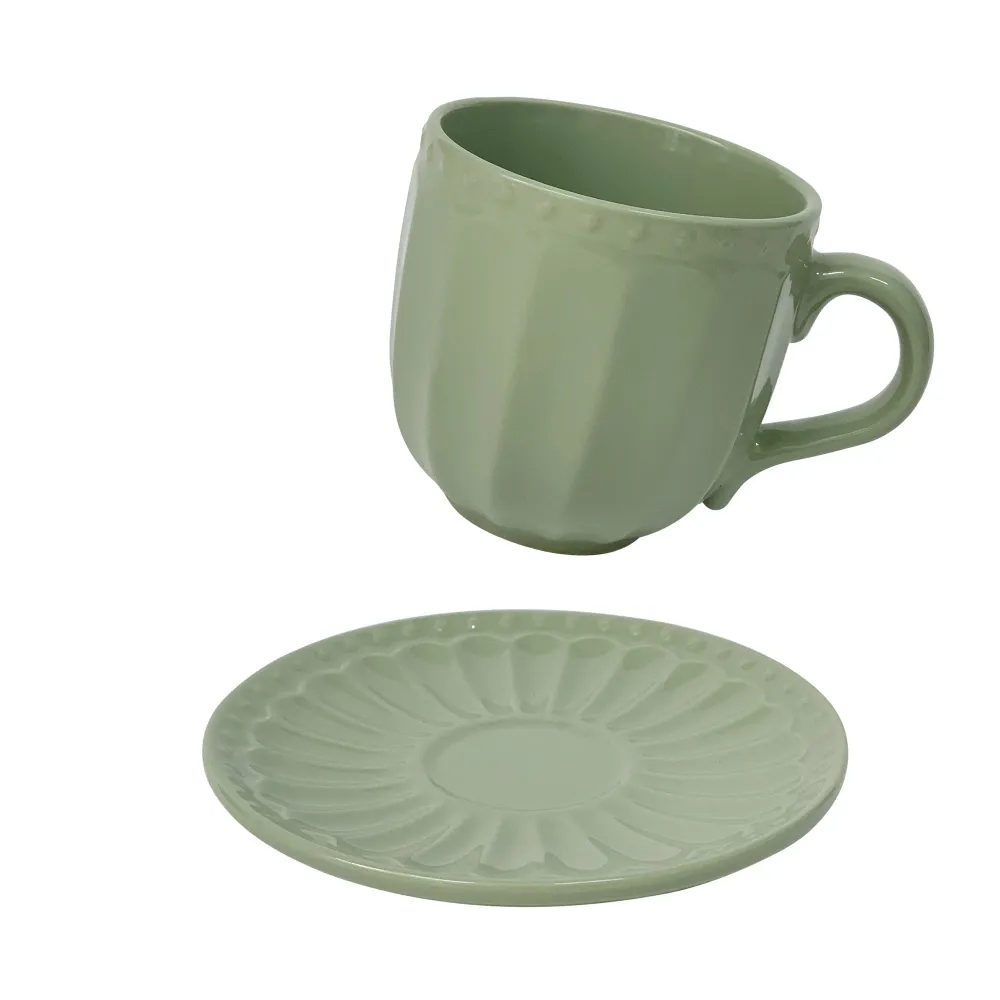 Tazza con piattino Mug Retrò porcellana Nuvole di Stoffa Sunday 310ml 6203