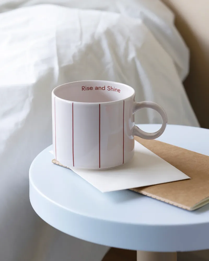 Tazza di design con scritta "Rise and Shine" Pyjamas Jumbo