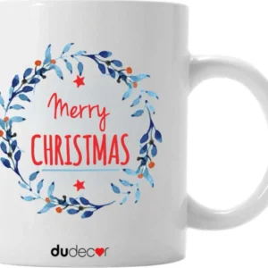TAZZA DUDECOR MUG CERAMICA GHIRLANDA BIANCO 250 ML