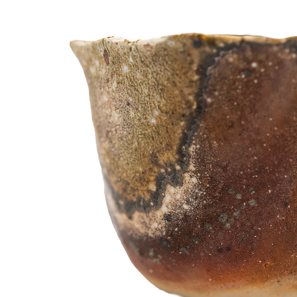 Tazza floreale Dehua tirata mano e cotta legna # 94991
