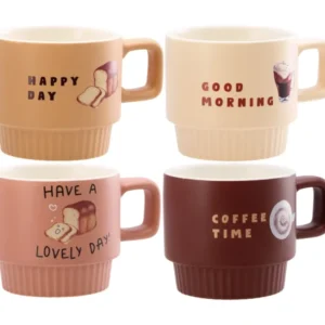 Tazza mug d.9,5xh.8,5cm 4 colori assortiti