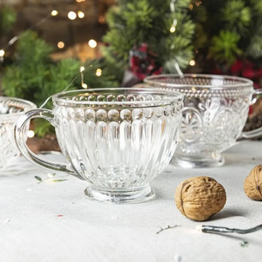 Tazza Mug Jumbo Vetro Decorato 420ml Imperial - Villa d'Este