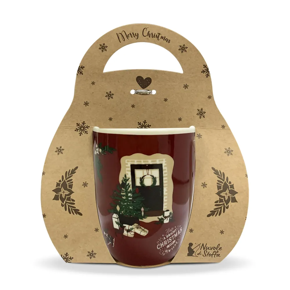Tazza natalizia Nuvole di Stoffa Mug ceramica Holly Decoro Natale 350ml 6330
