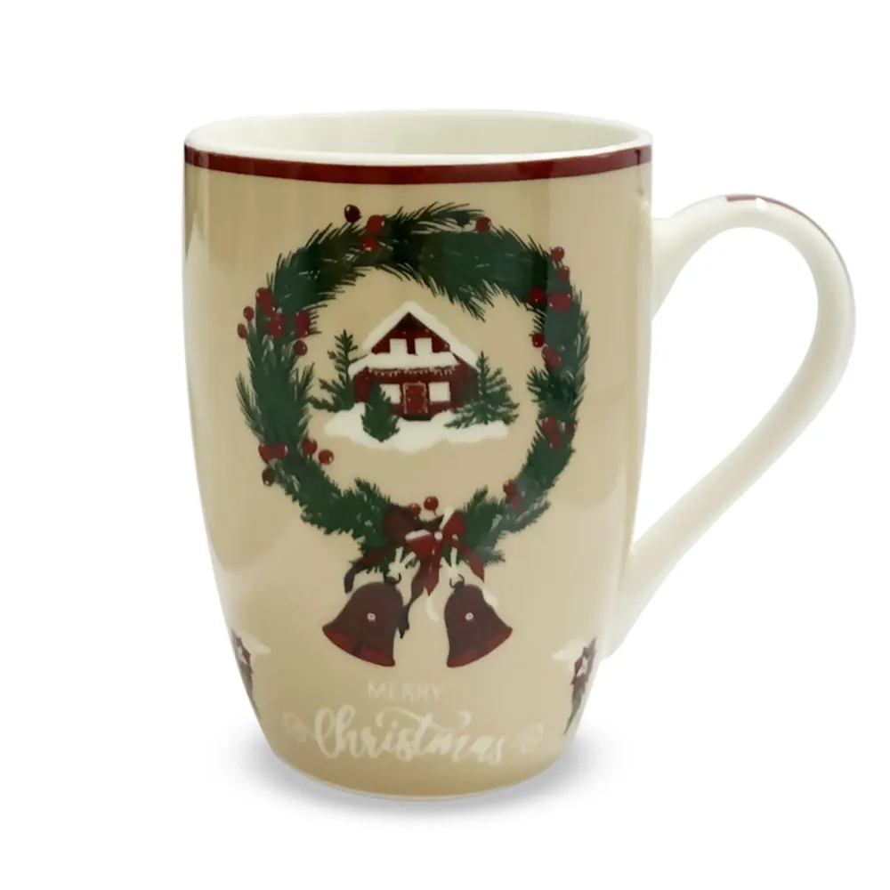 Tazza natalizia Nuvole di Stoffa Mug ceramica Holly Decoro Natale 350ml 6328