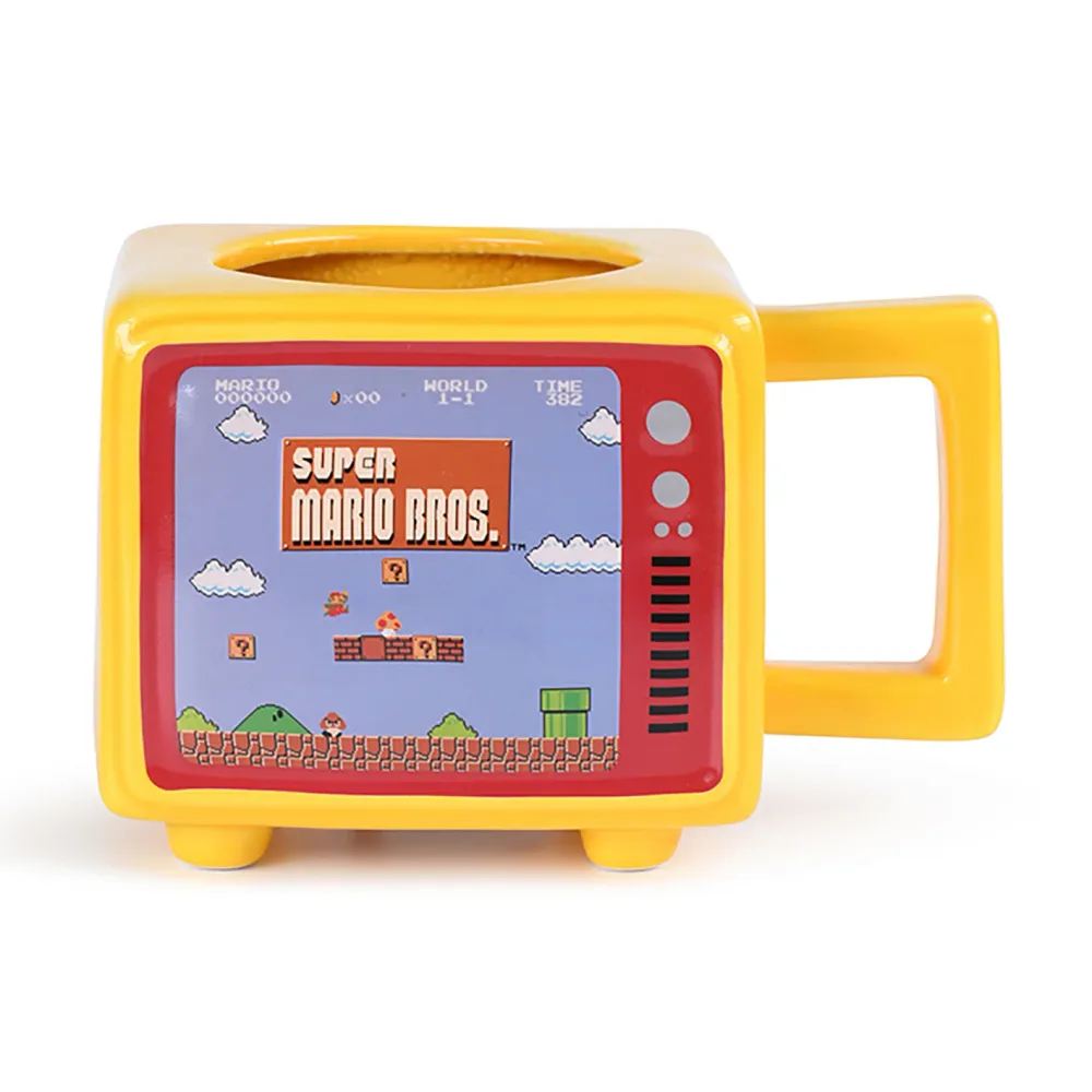 Tazza Nintendo Super Mario Retro TV con effetto termico