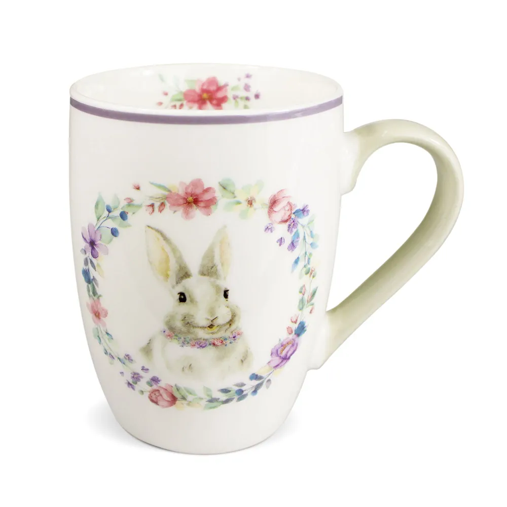 Tazza pasquale Nuvole di Stoffa Mug porcellana Decoro Pasqua Bunny 340ml 6645