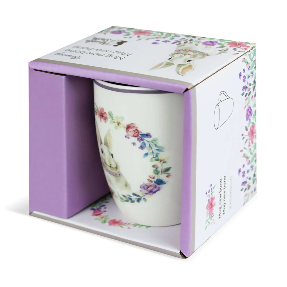 Tazza pasquale Nuvole di Stoffa Mug porcellana Decoro Pasqua Bunny 340ml 6645