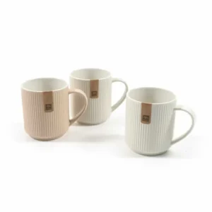 Tazza porcellana 280ml impilabile d.7.6xh.8.8cm colori assortiti
