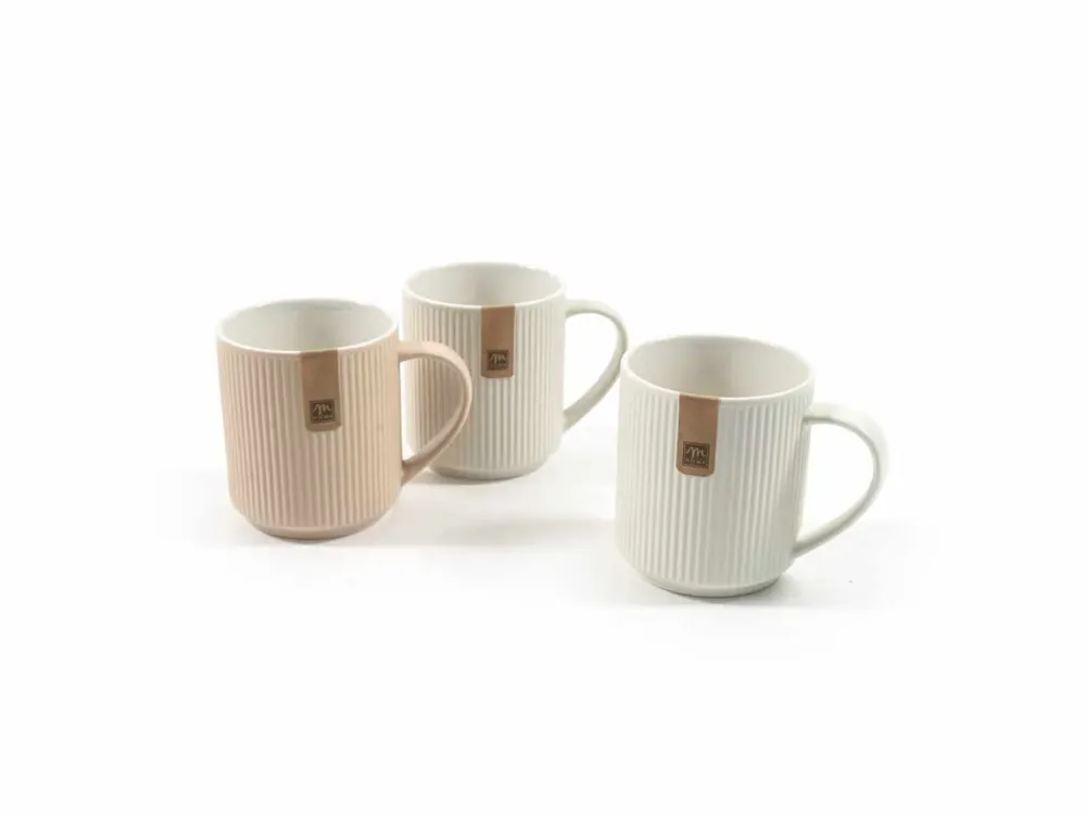 Tazza porcellana 280ml impilabile d.7.6xh.8.8cm colori assortiti